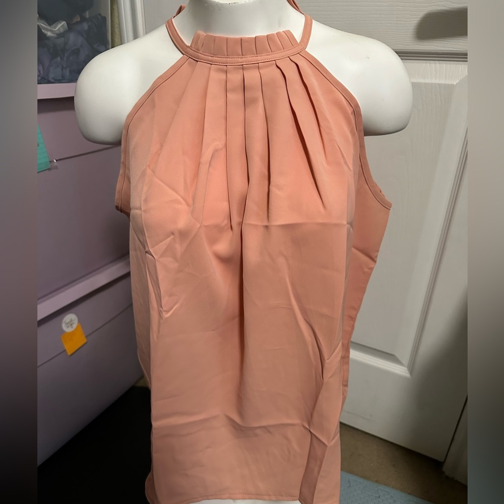 MYCOLORBLUE Peach Halter Top NWT Size Small - Picture 1 of 6
